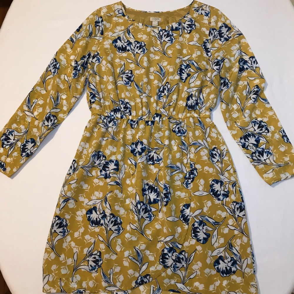 J Crew Floral Yellow Dress